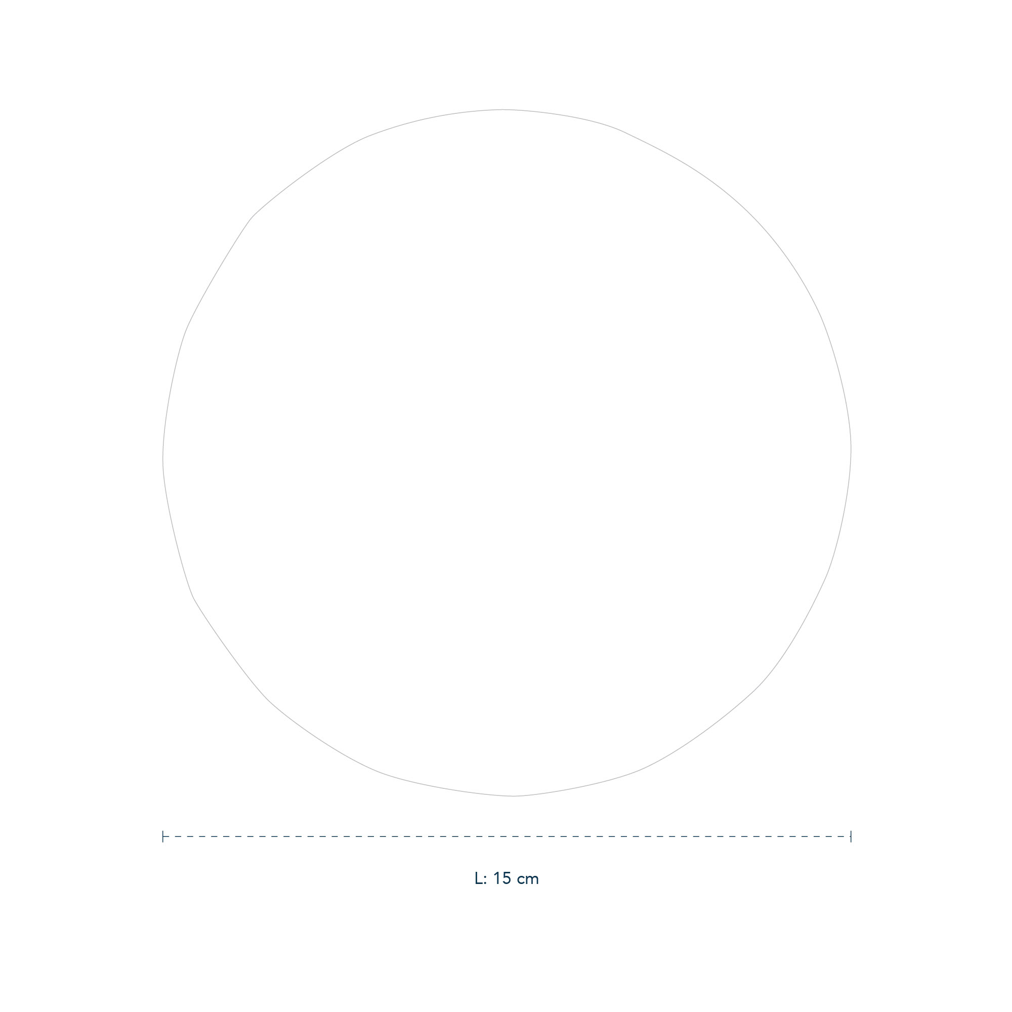 Line drawing of blomst PLATE CAMELLIA 15CM